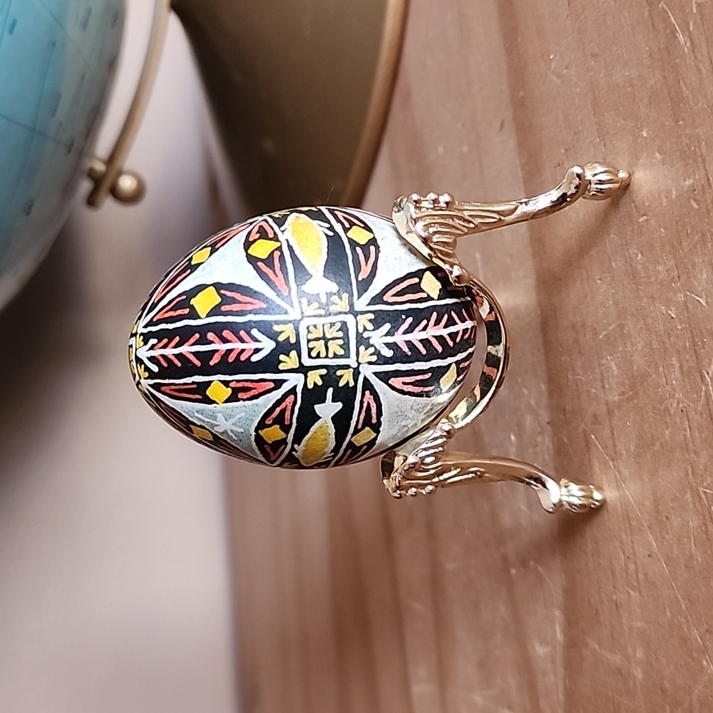 Vintage Pysanka hand decorated egg